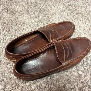 Allen Edmonds Brown Flagstaff Leather Loafers 14 D